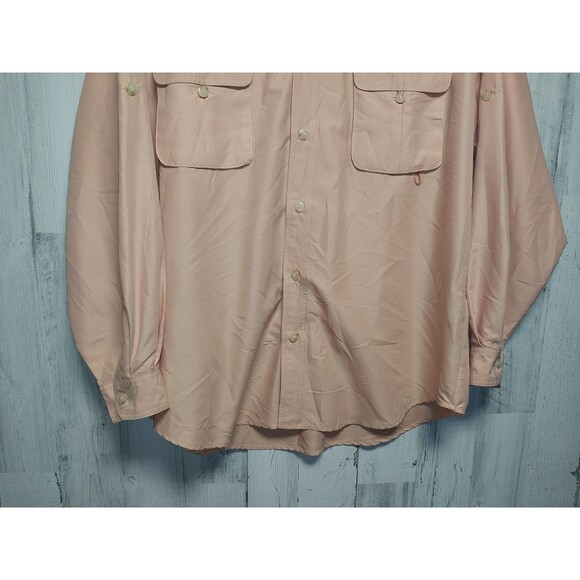 Guide’s Choice Light Melon Nylon Button Up Men’s Shirt Size 2XL - Picture 2 of 7